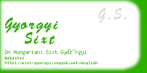 gyorgyi sixt business card